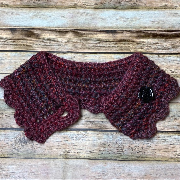 Scarf Handmade Button Knit Collar - Picture 2 of 8